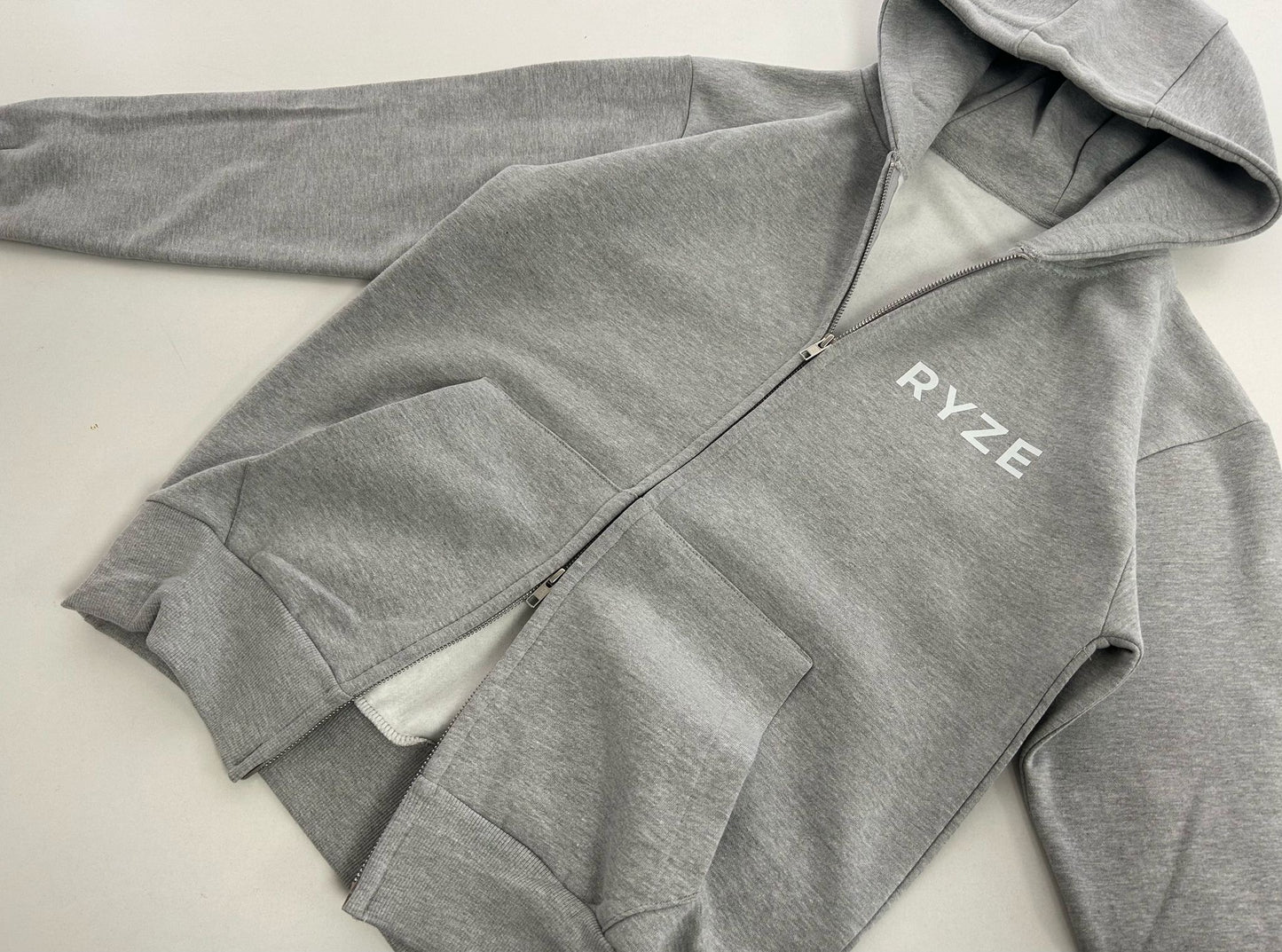 RYZE Heavyweight Grey Zip Hoodie
